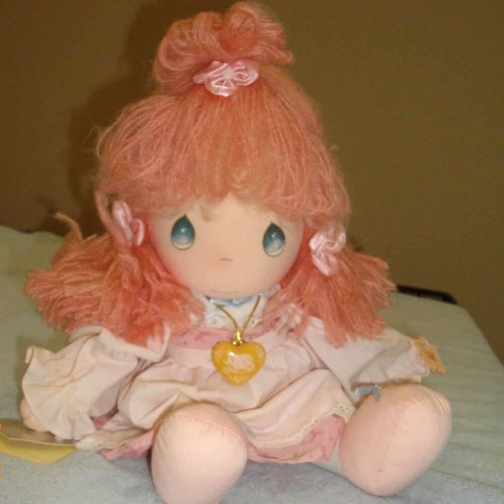 Applause Precious Moments Vintage/Collectible Jeannie rag doll, pink.